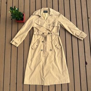 Classic rain-resistant trench coat.